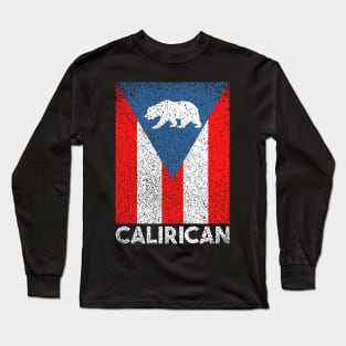 CaliRican Flag Puerto Rican California Puerto Rico Proud Long Sleeve T-Shirt